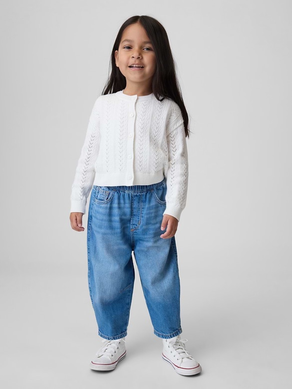 🎉 (18-24m) GAP Kids Light Blue Baby & Toddler Pull-on Barrel Jeans